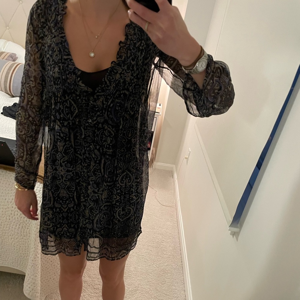 Joie sheer dress with slip. Size XS
